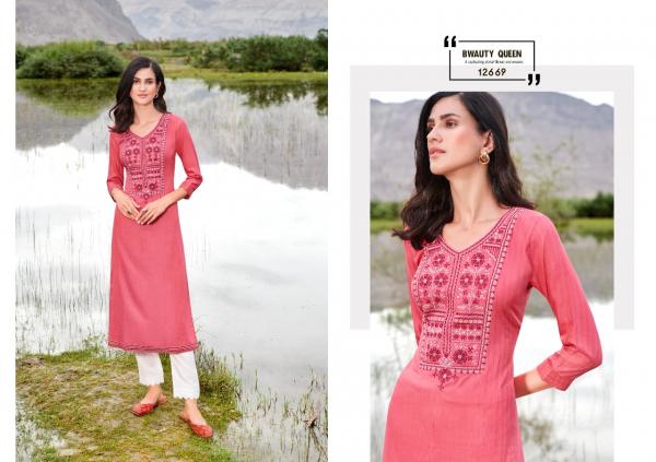 Kalaroop Beat Fancy Rayon Embroidery Kurti 